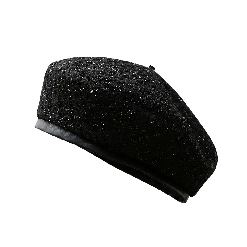 靈瓏 帽子秋冬季貝雷帽女韓版日系潮蓓蕾帽時尚小香風(fēng)畫家帽女